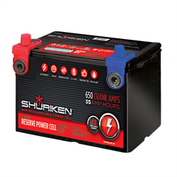 shuriken battery 55ah agm 12v dual automotive sk dummy importel looks display enlarge