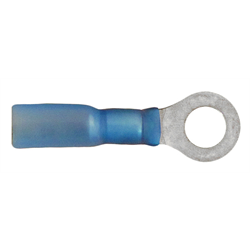 Blue Adhesive Heat Shrink Ring Terminals (16-14 Ga. - 1/4